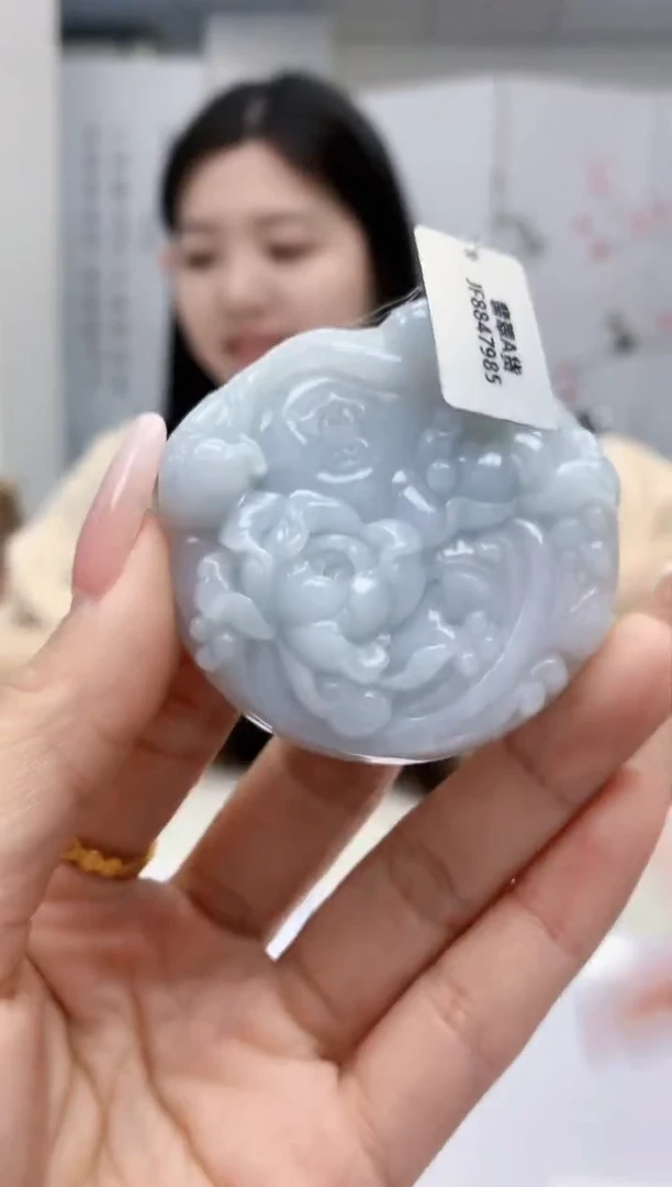 【闪购商品】定制翡翠未镶嵌0405lr-毛货挂件34