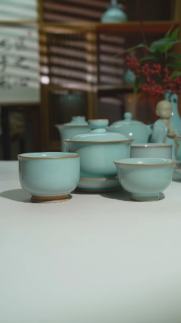 天青随缘盖碗加释然杯加小压手二级
