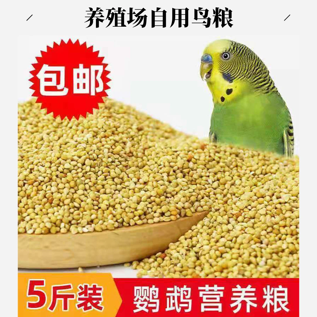 新带壳黄谷子小米虎皮牡丹玄凤中小型鹦鹉专用鸟食5斤装包邮
