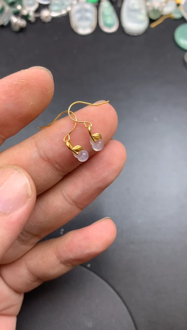 颈饰18K金镶嵌翡翠塑商品不退不换