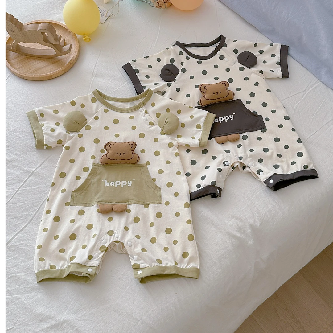 女宝连衣裙男童两件套婴童包屁衣夏季新品洋气爬爬服