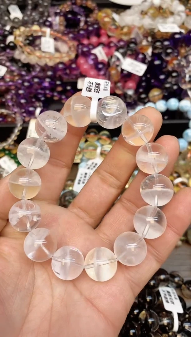 【闪购商品】水晶手链未镶嵌97 白幽灵16mm