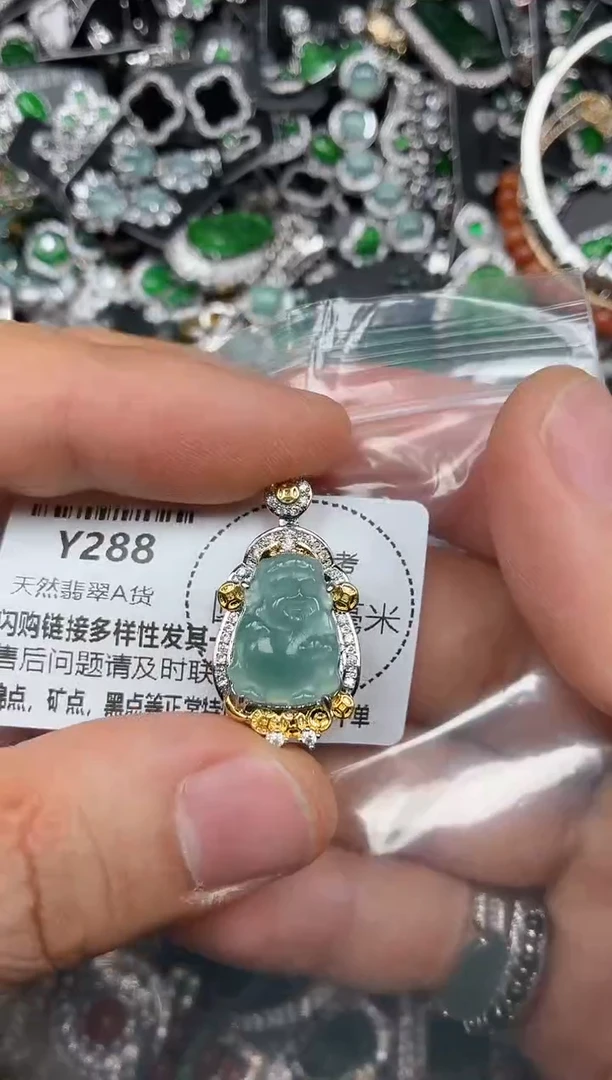 颈饰未镶嵌翡翠Y288吊坠