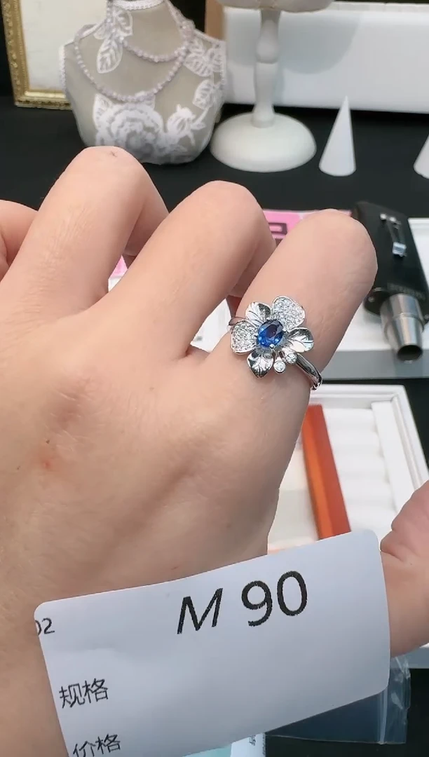 【闪购商品】蓝宝石珠宝奇石银S925镶嵌多样性发一M90