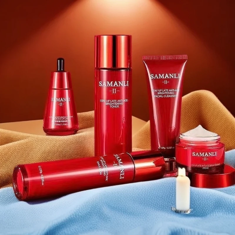 莎曼莉熬夜逆龄小红瓶护肤套盒五件套
