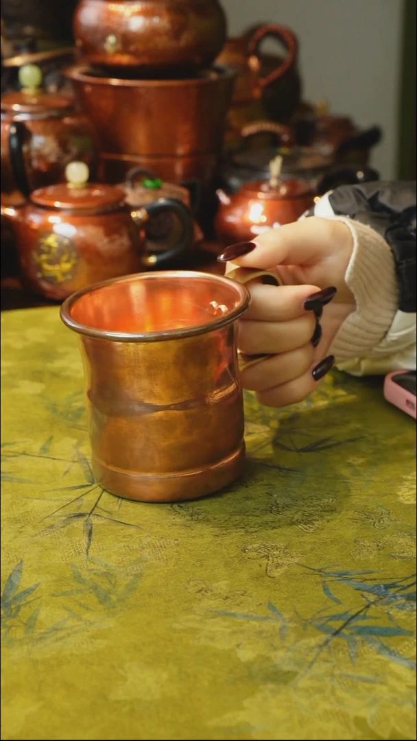 纯紫铜节节高升鸡尾酒杯