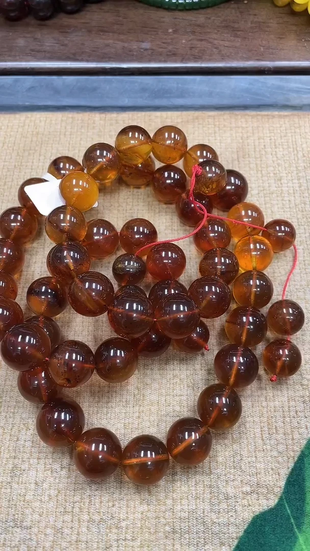 裸石琥珀未镶嵌天然紫罗兰卡14项链假一赔十