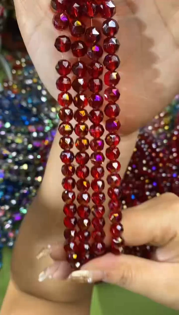 玻璃A46卡8华子花球2条安哥拉红