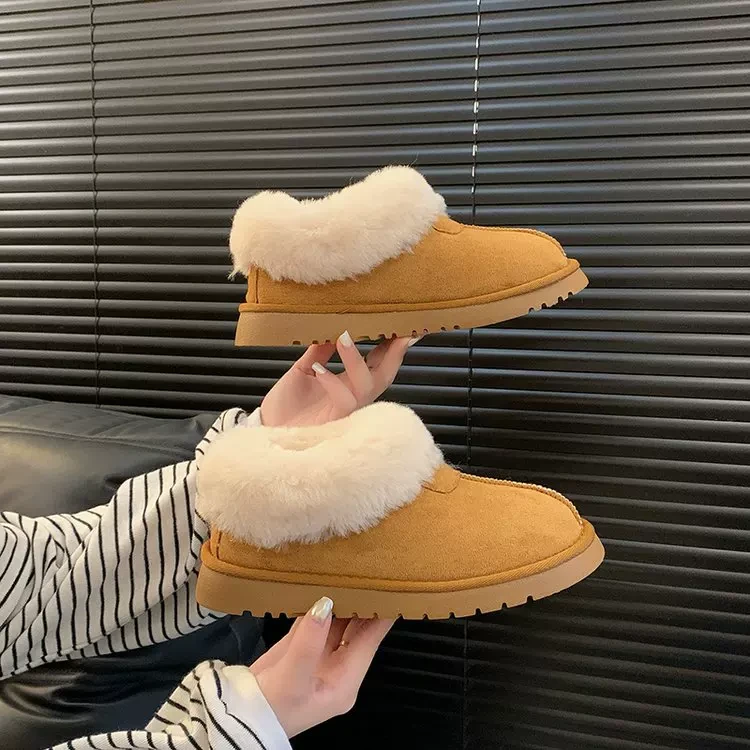 网红爆款时尚百搭秋冬新款韩版加厚保暖雪地靴7451(脚肥拍大一码）