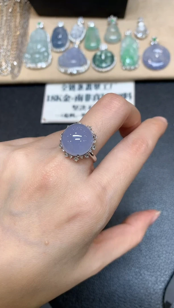 【闪购商品】翡翠戒指18K金镶嵌【无服务费