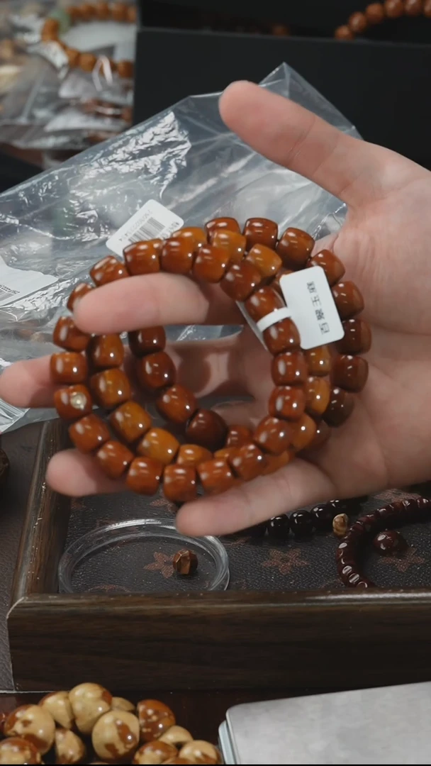 紫金鼠手串3414咖皮实心直切银管12+尺寸单银标