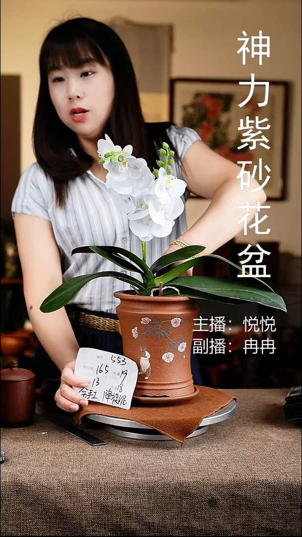 紫砂花盆花卉工艺553+z