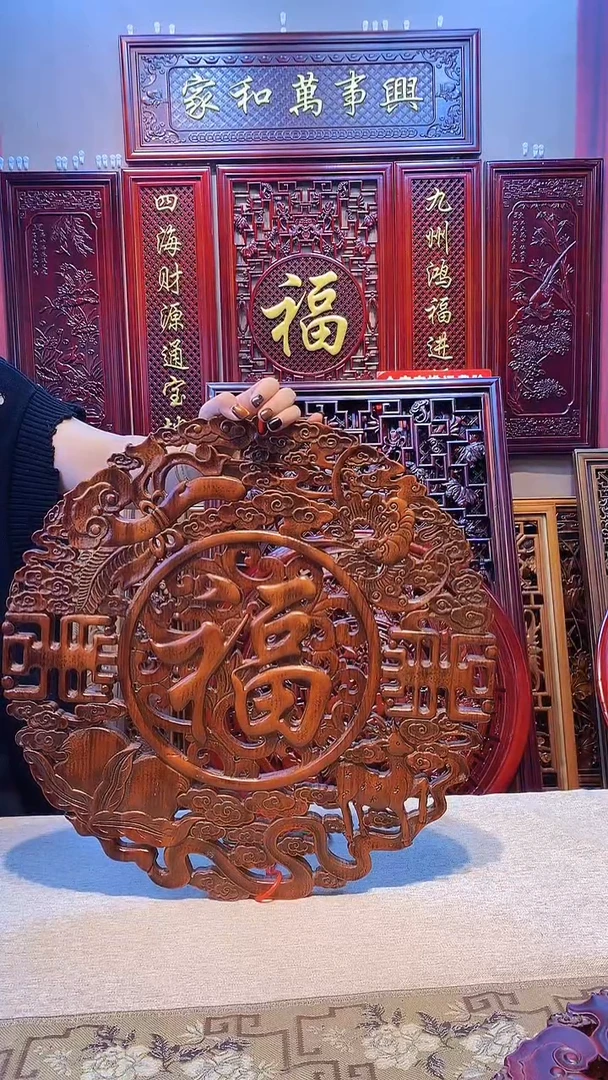 香樟木木雕款香樟木48福禄寿喜两个