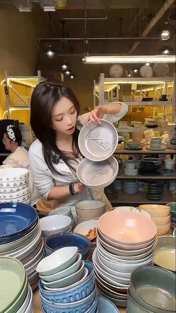 瓷241【瑕疵】外贸尾货窑变釉下彩