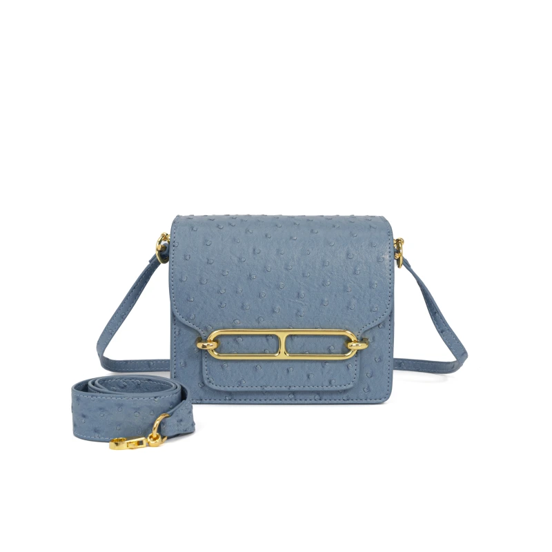 【云云甄选】FES-6001-玛瑙蓝 斜挎款单肩包链条包肩包蓝色斜跨包