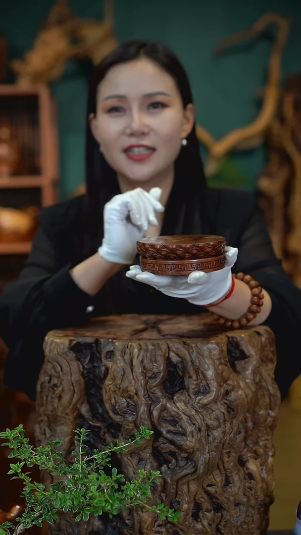 枣木雷击枣木莲花底座