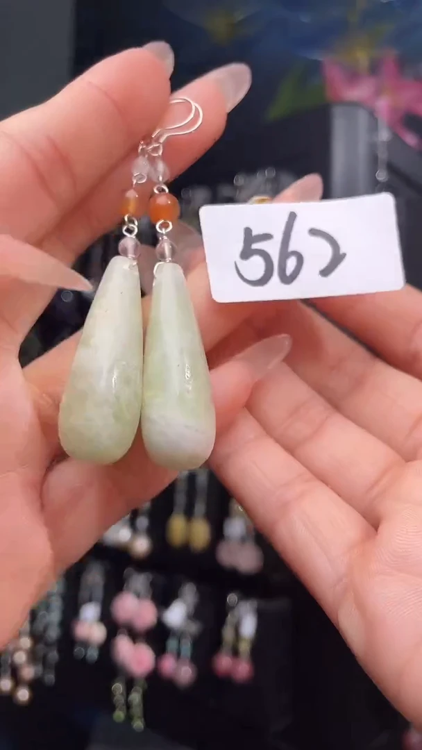 银S925镶嵌耳饰紫晶喜欢拍微瑕