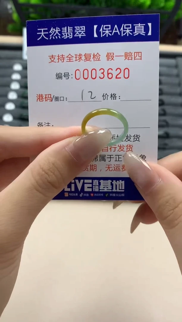 翡翠戒指未镶嵌天然003620