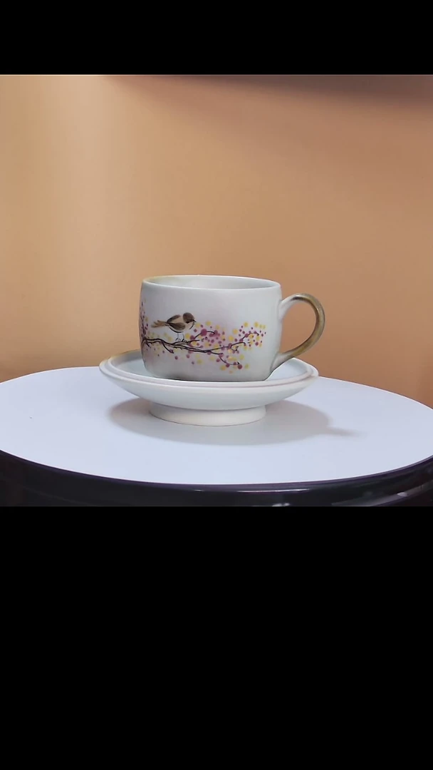 【闪购商品】咖啡杯喜上眉梢柴烧咖啡杯礼盒装