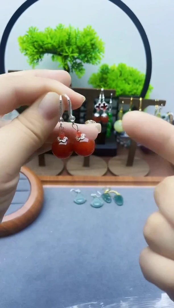 未镶嵌南红玛瑙耳饰828000