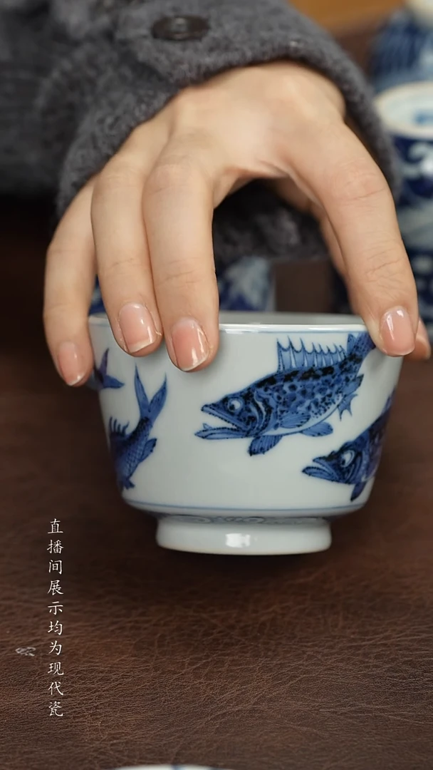 素月明河鱼藻马蹄杯