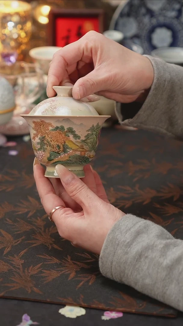 杯景德镇陶瓷杯碗柴烧多人