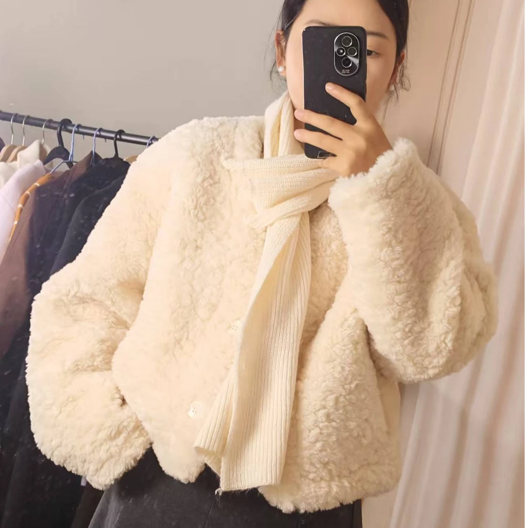 秋冬女款绒感棉服学生韩版百搭秋冬短外套