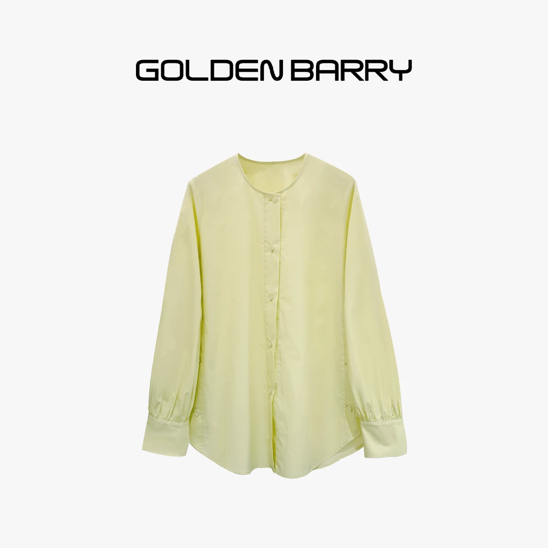 GOLDENBARRY|212533气质宽松圆领衬衣