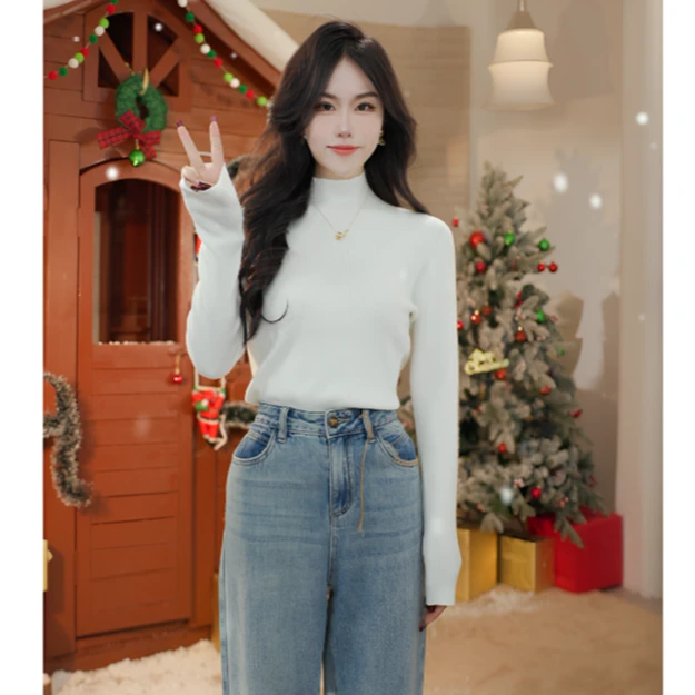 茵曼冬季时尚保暖百搭秋冬套头毛衣ins慵懒百搭休闲宽松针织衫