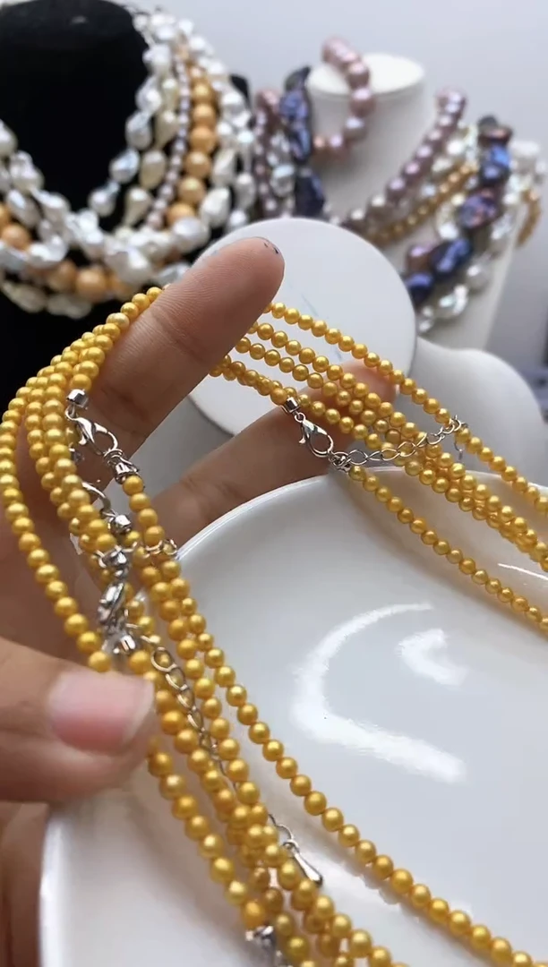 【闪购商品】淡水珍珠颈饰钛钢92