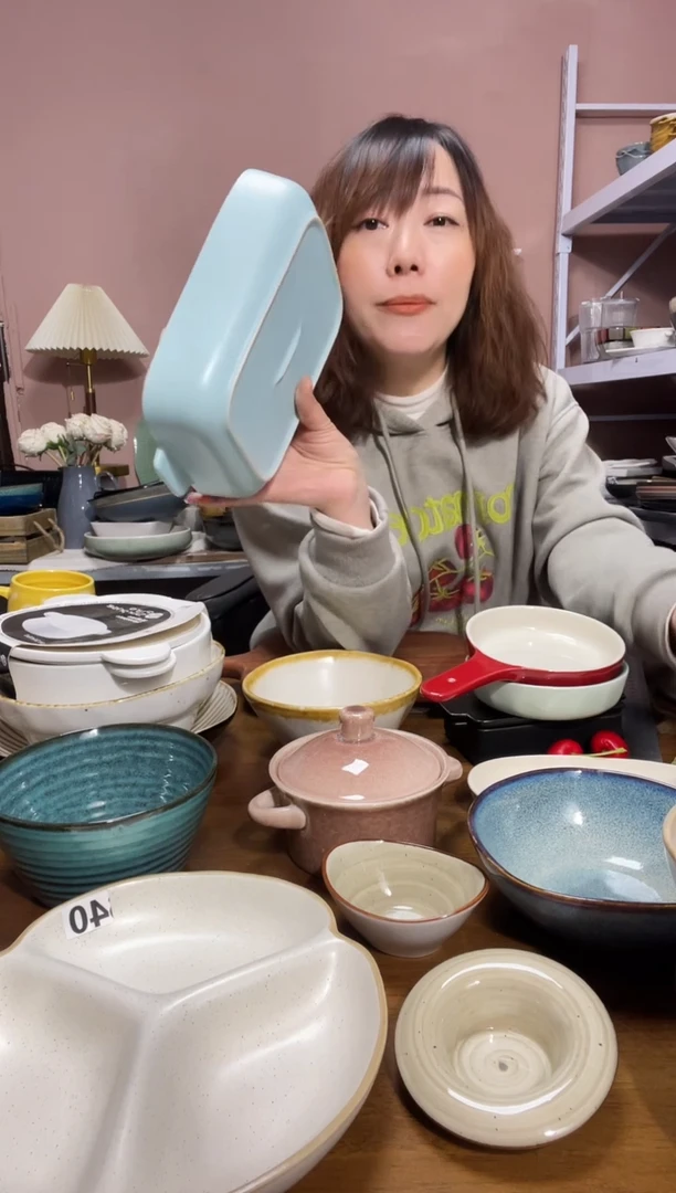 瓷微瑕（2个装）蓝色烤盘