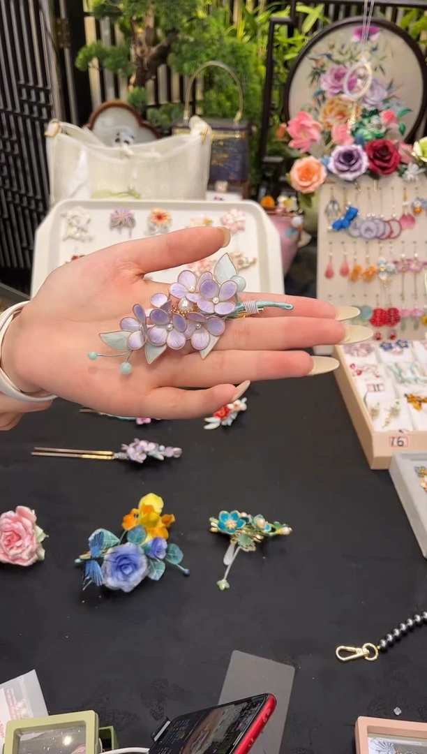 织绣C****.非遗绒花手工饰品