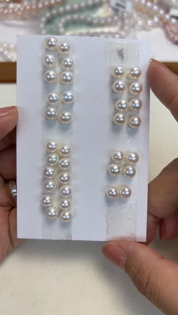 银S925镶嵌耳饰淡水珍珠多样性发货只发一对6-7MM无核