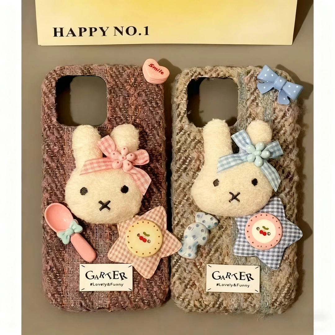 ZMGXins蝴蝶结米菲兔星星糖果适用苹果16/15手机壳iPhone17少女款