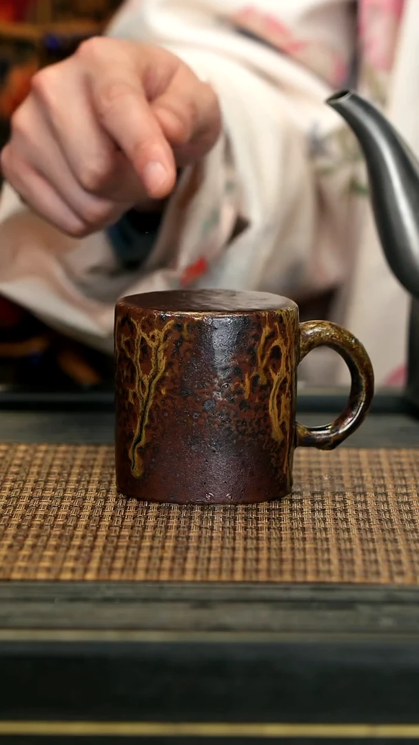 【闪购商品】紫砂茶壶GFY55马克杯 沉香木柴烧