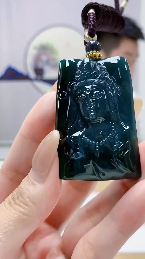 未镶嵌定制翡翠5028MM-毛货挂件242