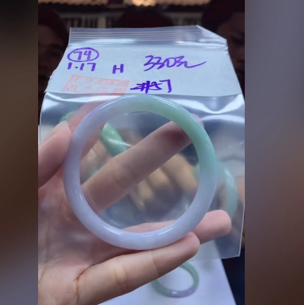 定制翡翠未镶嵌毛货需精细抛光74手镯57+330元+拍一发一