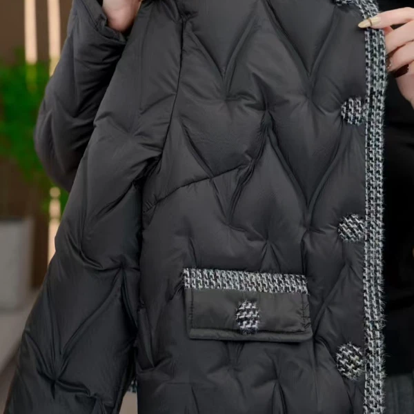 [缺货]2025杭州原版正品保暖气质韵味减龄修身羽绒服E-158-MMQSDZ