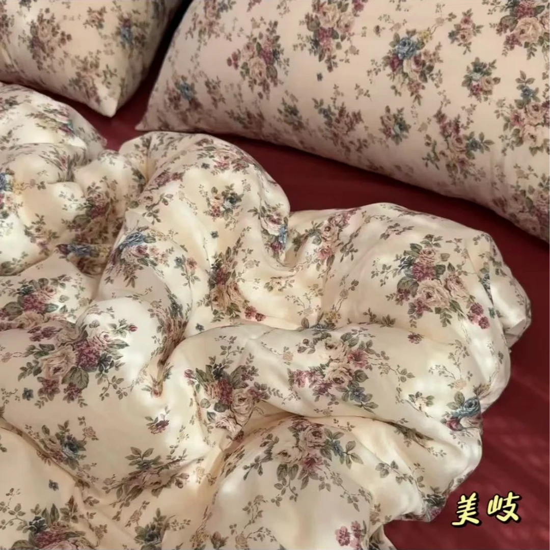 【甜甜家】美稷(小美满):加厚100棉纯棉喷气印花四件套