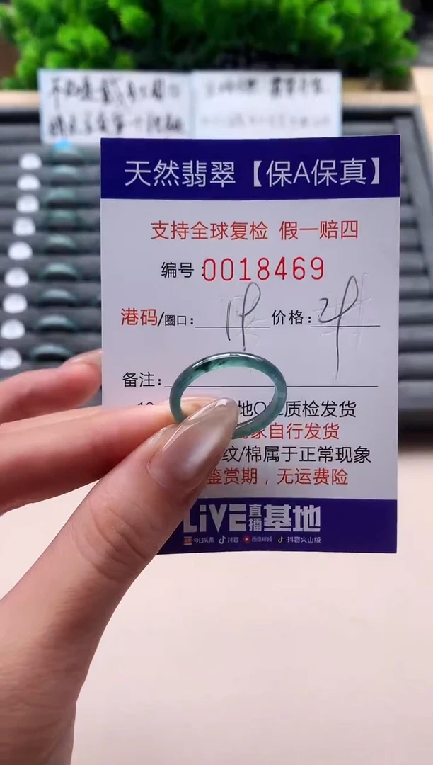 未镶嵌戒指翡翠天然  18469