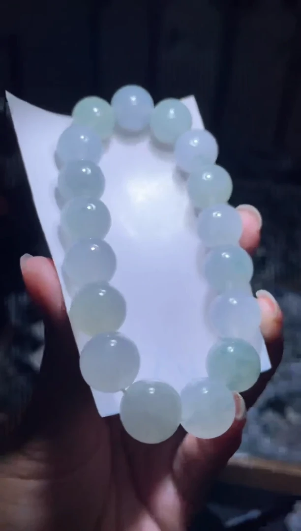 未镶嵌定制翡翠天然缅甸翡翠手串69