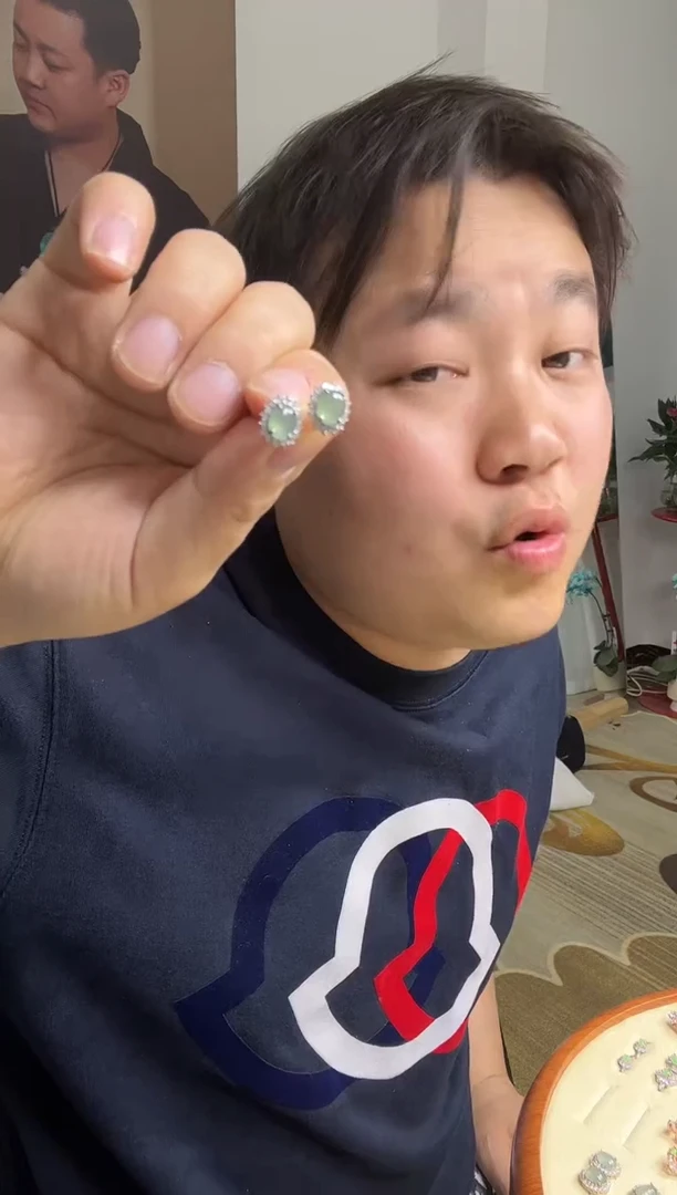 【闪购商品】翡翠耳饰银S925镶嵌戒指