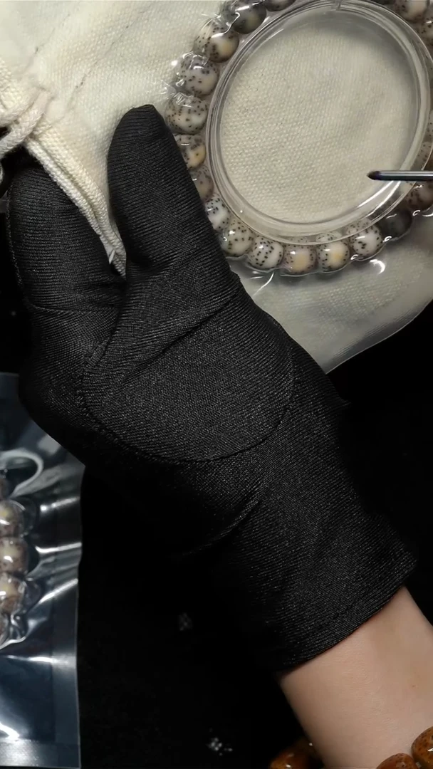 手串星月菩提10*9黑冰月留白-A003-1