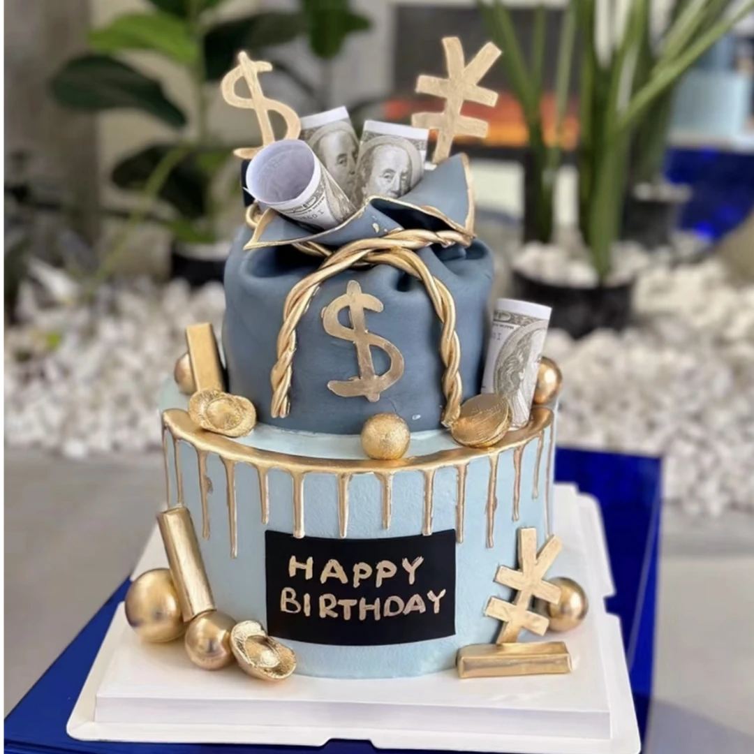 男士双层钱袋福袋生日蛋糕昆明武汉重庆成都上海北京长春同城配送