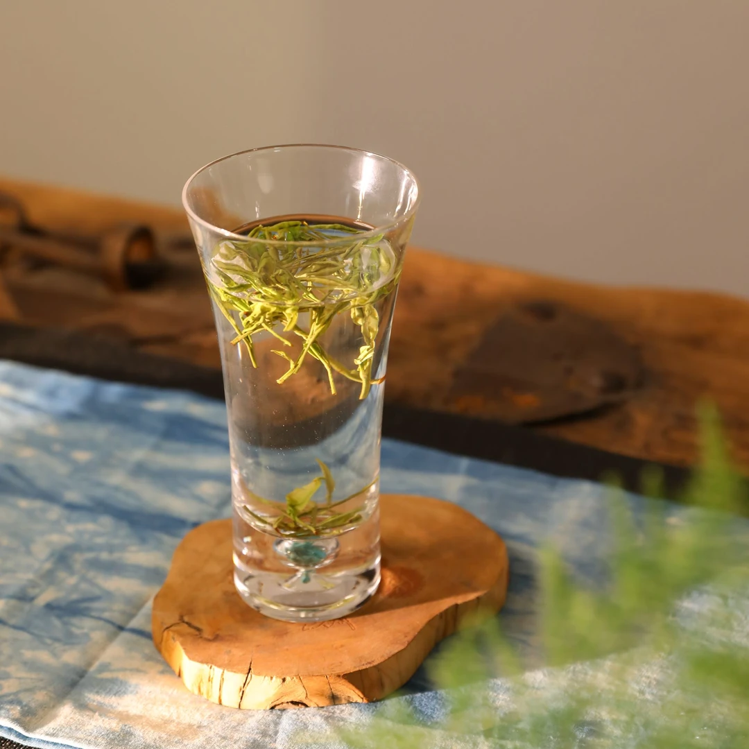 绿茶杯敞口家用大容量透明啤酒杯冷饮杯水晶玻璃杯耐热