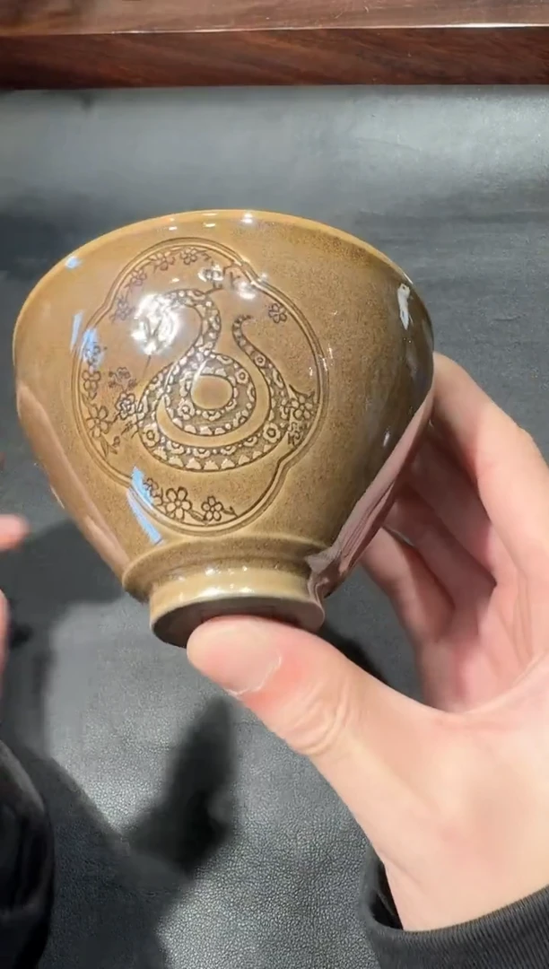 【闪购商品】茶盏建盏故事余旋十二生肖/蛇175