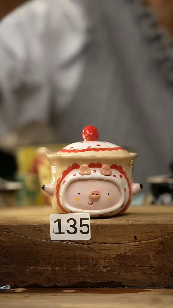 【闪购商品】瓷片手绘·/设计师 xudu 款 盖碗