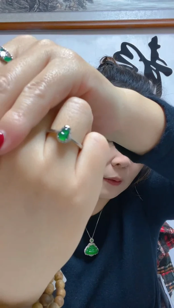 未镶嵌戒指翡翠天然A货 假一罚四