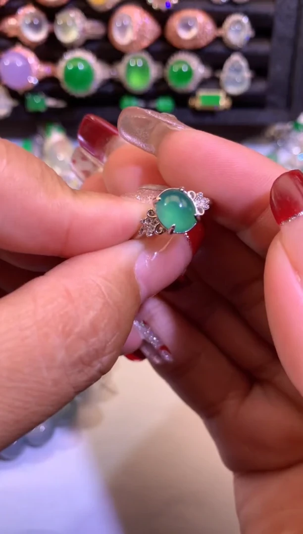 【闪购商品】翡翠戒指未镶嵌缅甸天然A货翡翠