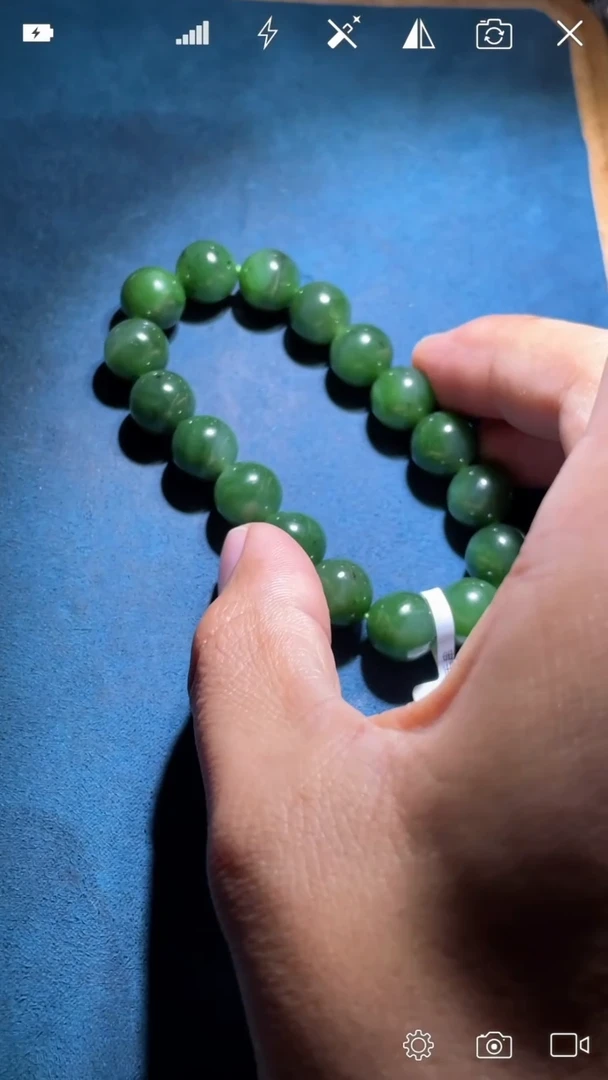 未镶嵌和田玉把件PP圆珠手串卡12